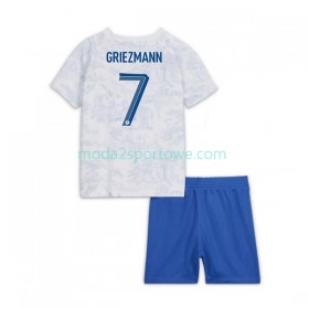 Koszulka Francja Griezmann 7 Dziecięcy Wyjazdowe Stroje Piłkarskie World Cup 2022 Krótki Rękaw